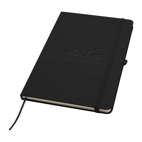 Branded A5 notebook - Black, debossed logo