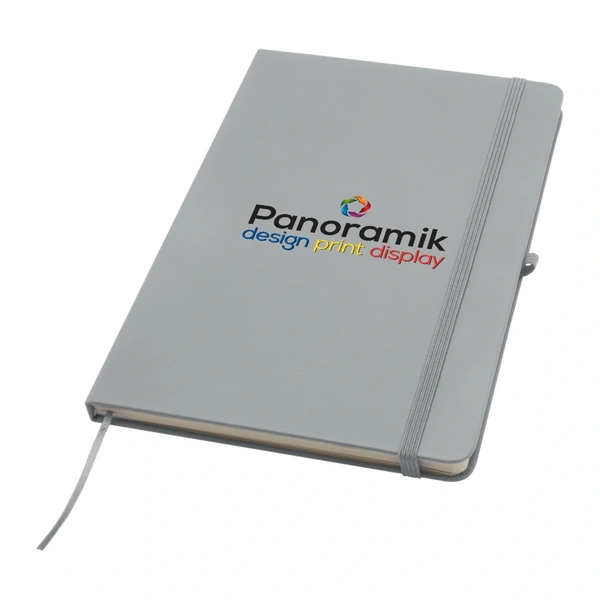 Branded A5 notebook - Grey, full colour print