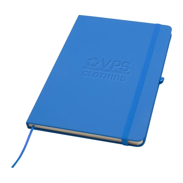 Branded A5 notebook - Light Blue, debossed logo